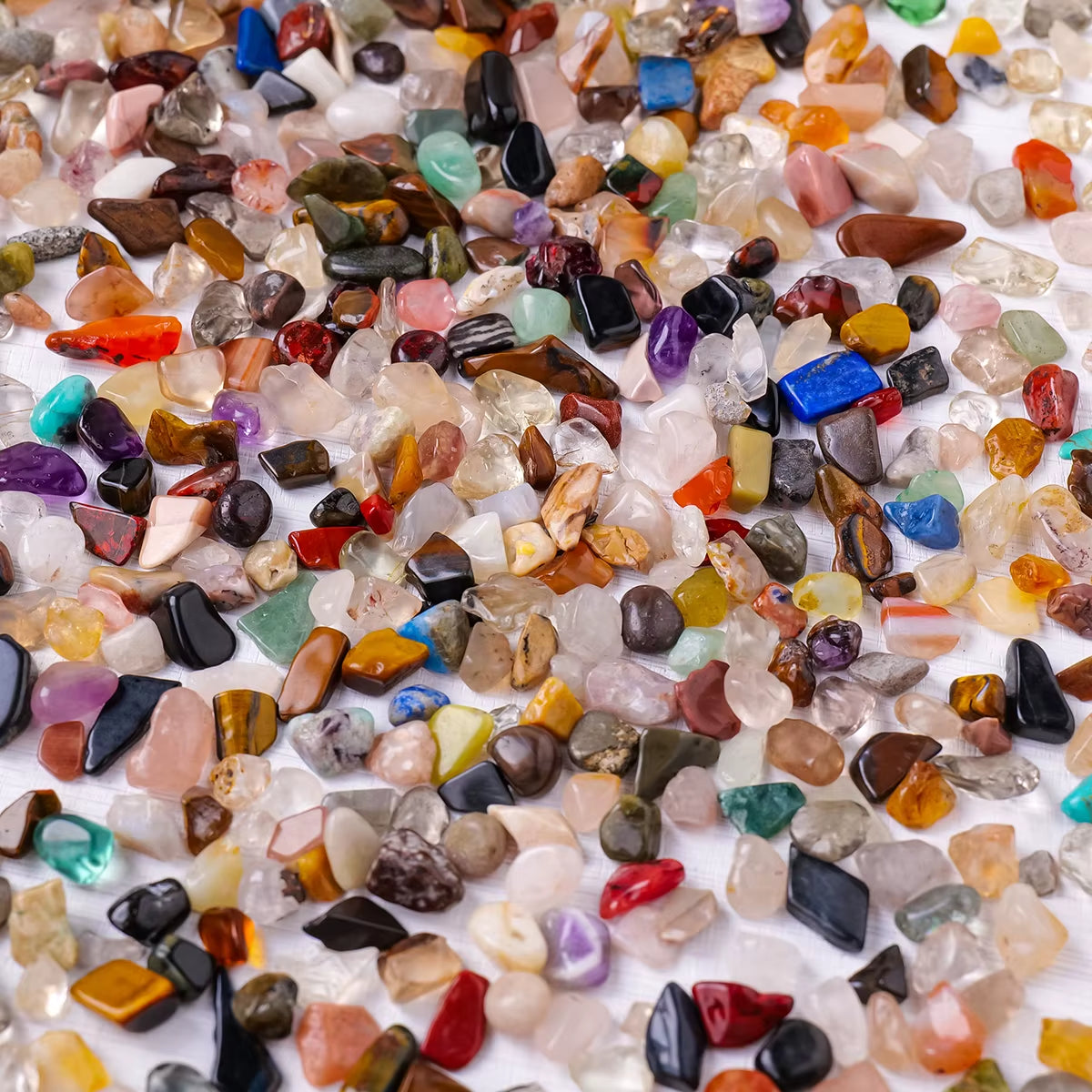 50g Natural Crystal Chip Stones - Mixed Gemstone Gravel for Reiki, Decor, Craft and Spiritual Use