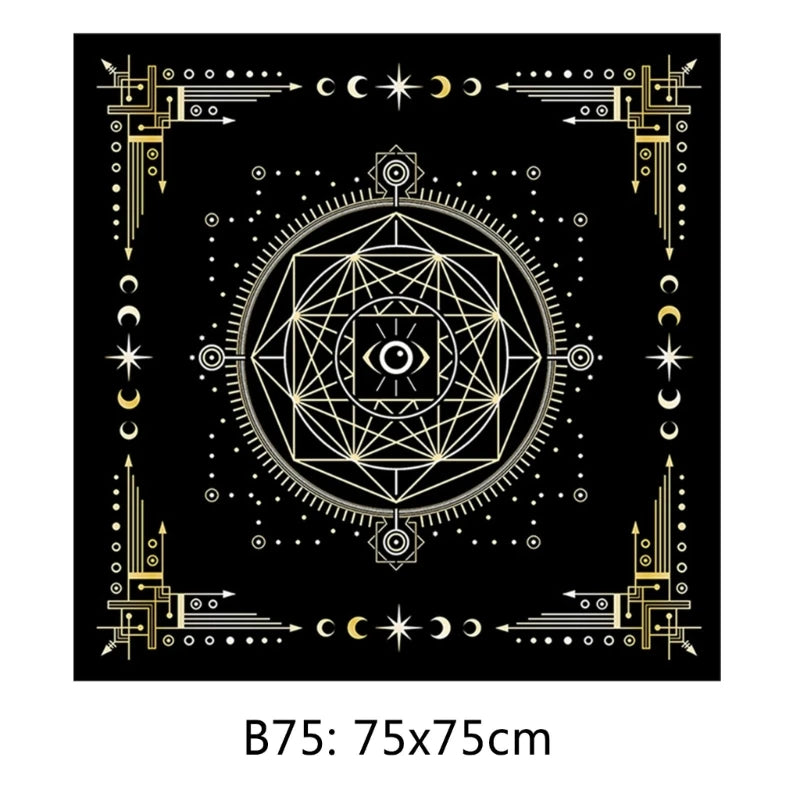 Tree of Life Altar Cloth - Flannel Tarot & Oracle Reading Mat for Witchcraft, Pendulum and Ritual Decor