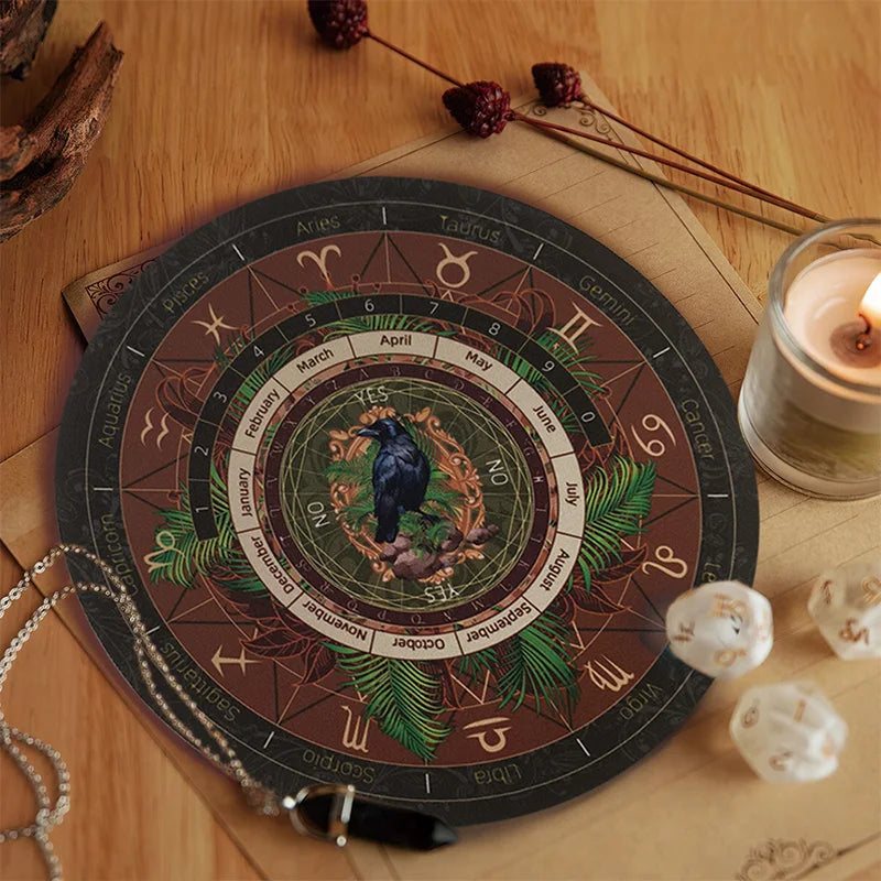 22cm Animal Pendulum Board – Divination Mat for Tarot, Runes & Ritual Altar Work