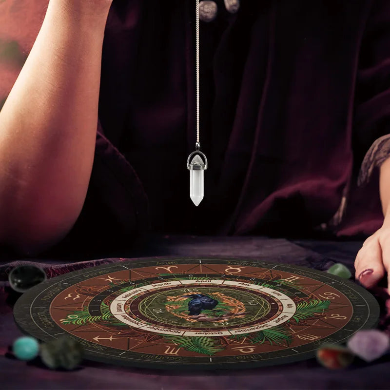 22cm Animal Pendulum Board – Divination Mat for Tarot, Runes & Ritual Altar Work