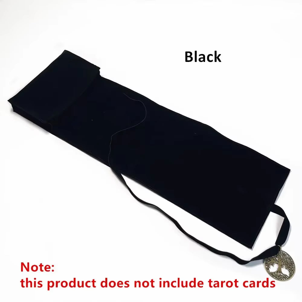 Colorful Tarot Card Pouch – Soft Flannel Storage Bag for Divination Tools, Crystals, Dice & Jewelry