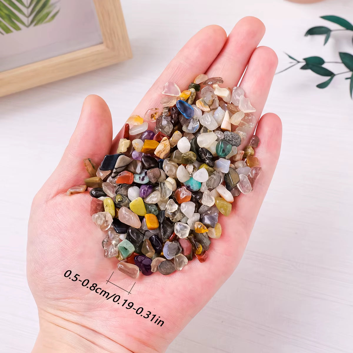50g Natural Crystal Chip Stones - Mixed Gemstone Gravel for Reiki, Decor, Craft and Spiritual Use