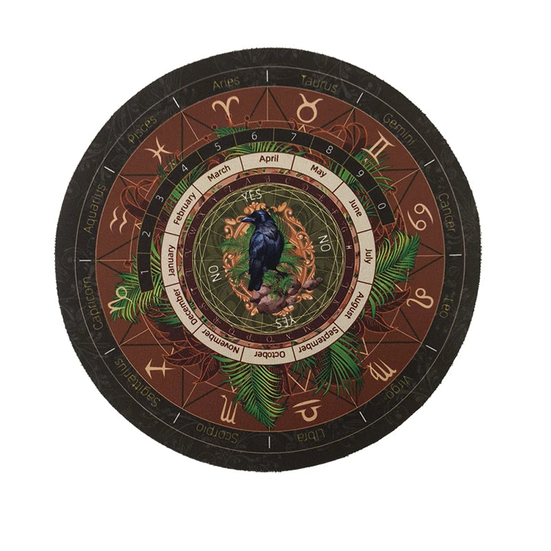 22cm Animal Pendulum Board – Divination Mat for Tarot, Runes & Ritual Altar Work