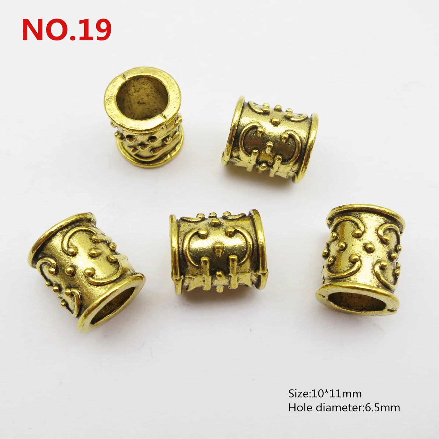 5pcs Metal Hair Cuffs – African-Inspired Beads for Braids, Dreadlocks & Loc Jewelry Styling
