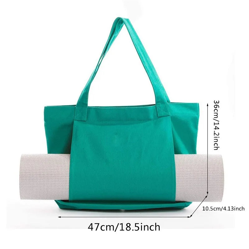 Meditation Mat Carry Bag Green - Lightweight Foldable Tote for Ritual, Centering & Daily Practice