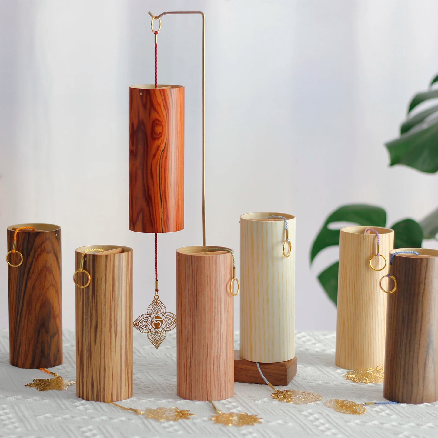 Chakra Bamboo Wind Chime – Meditation Tuning Chord for Energy Healing, Relaxation & Home Decor