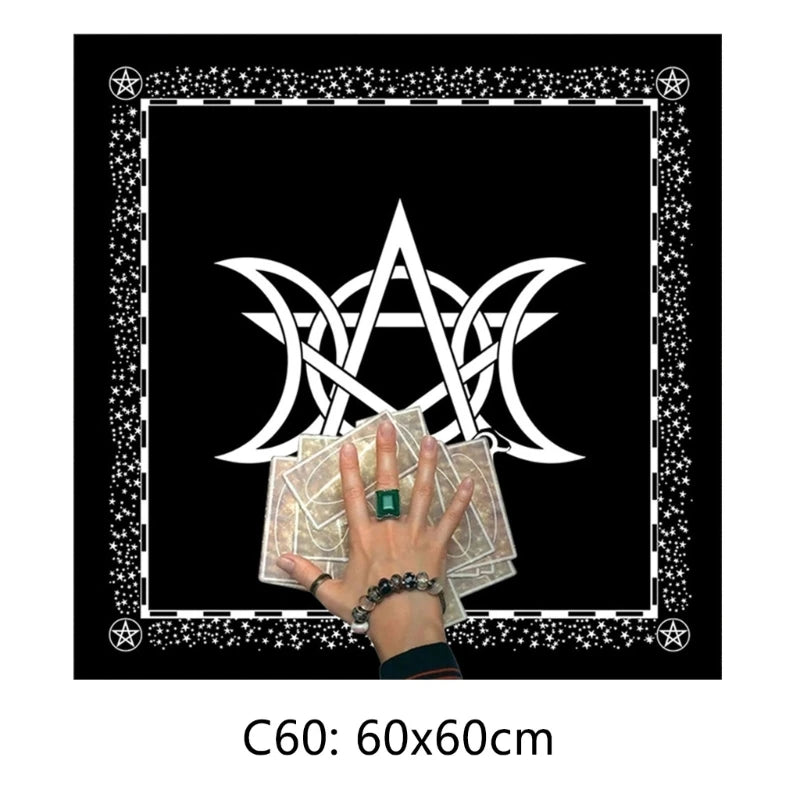 Tree of Life Altar Cloth - Flannel Tarot & Oracle Reading Mat for Witchcraft, Pendulum and Ritual Decor