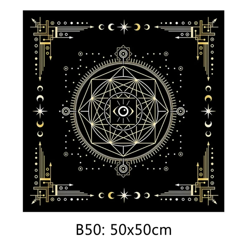 Tree of Life Altar Cloth - Flannel Tarot & Oracle Reading Mat for Witchcraft, Pendulum and Ritual Decor