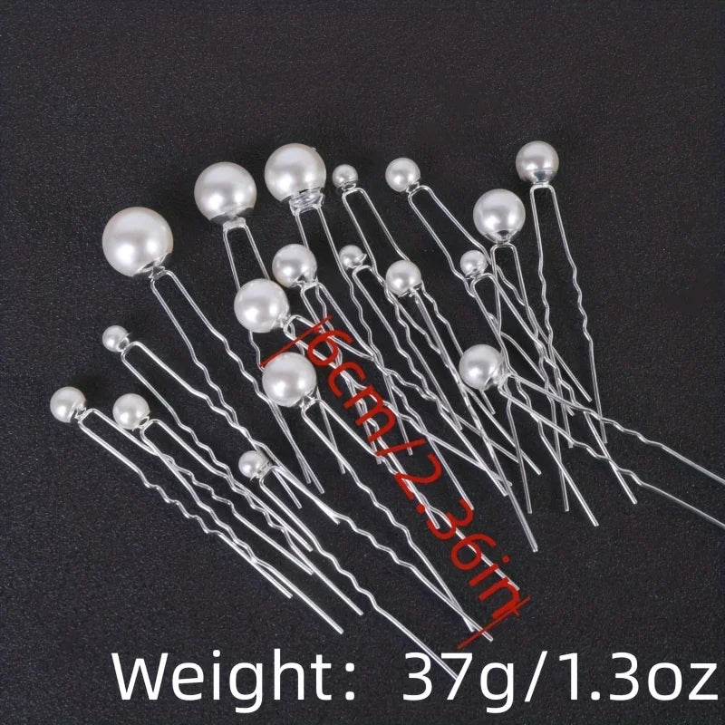 Bridal Pearl Cluster Hair Pins – Set of 18 Elegant Clips
