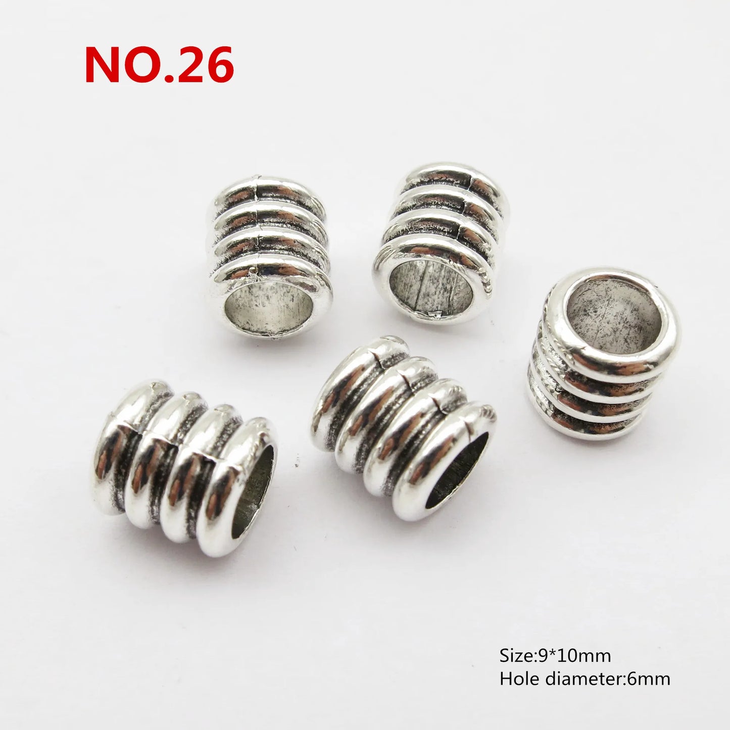 5pcs Metal Hair Cuffs – African-Inspired Beads for Braids, Dreadlocks & Loc Jewelry Styling