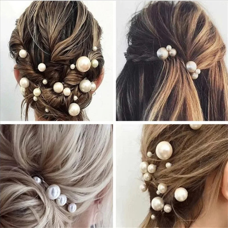 Bridal Pearl Cluster Hair Pins – Set of 18 Elegant Clips