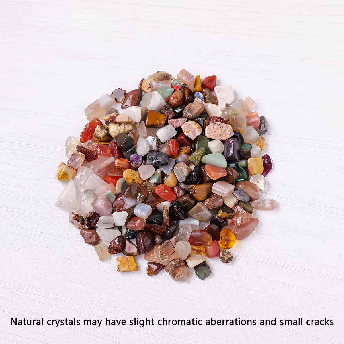 50g Natural Crystal Chip Stones - Mixed Gemstone Gravel for Reiki, Decor, Craft and Spiritual Use