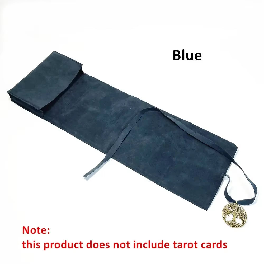 Colorful Tarot Card Pouch – Soft Flannel Storage Bag for Divination Tools, Crystals, Dice & Jewelry