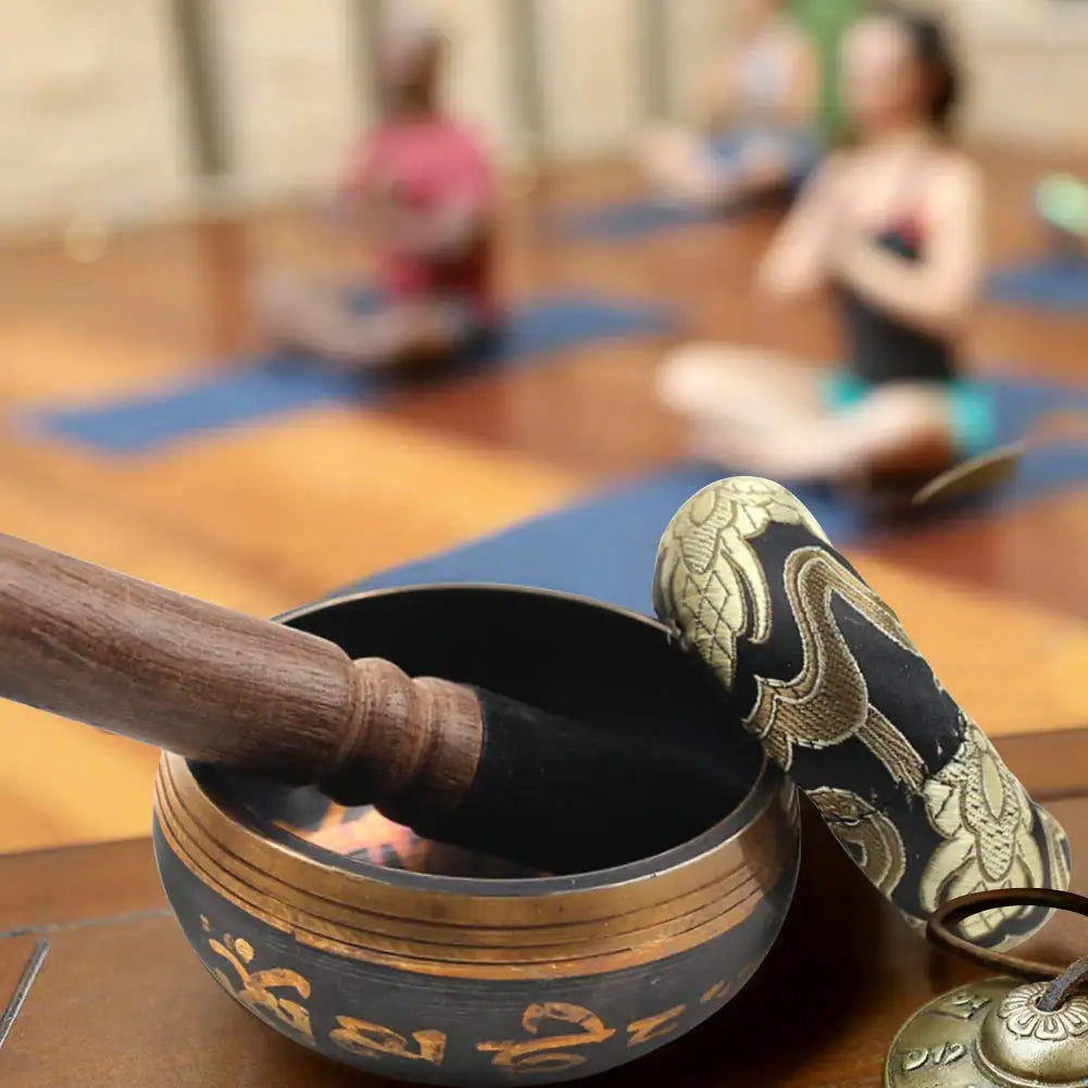 Tibetan Lotus Singing Bowl Set – 3.3" Chakra Healing Sound Bowl for Meditation, Yoga & Mindfulness