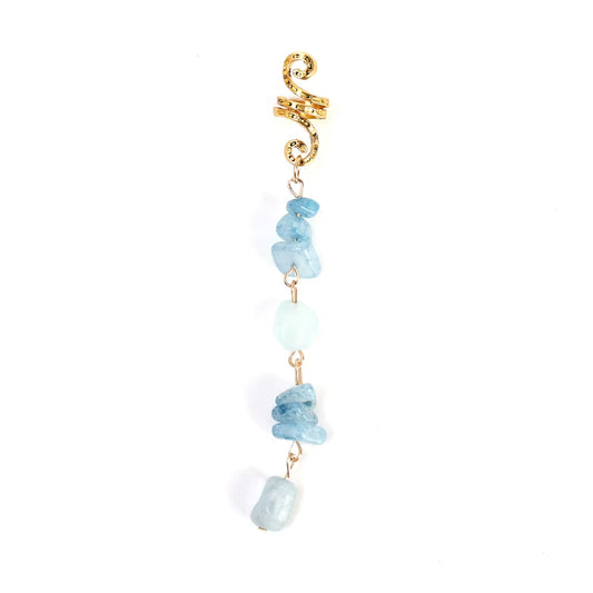 Spiral Gemstone Hair Wrap – Viking Braid & Beard Charm