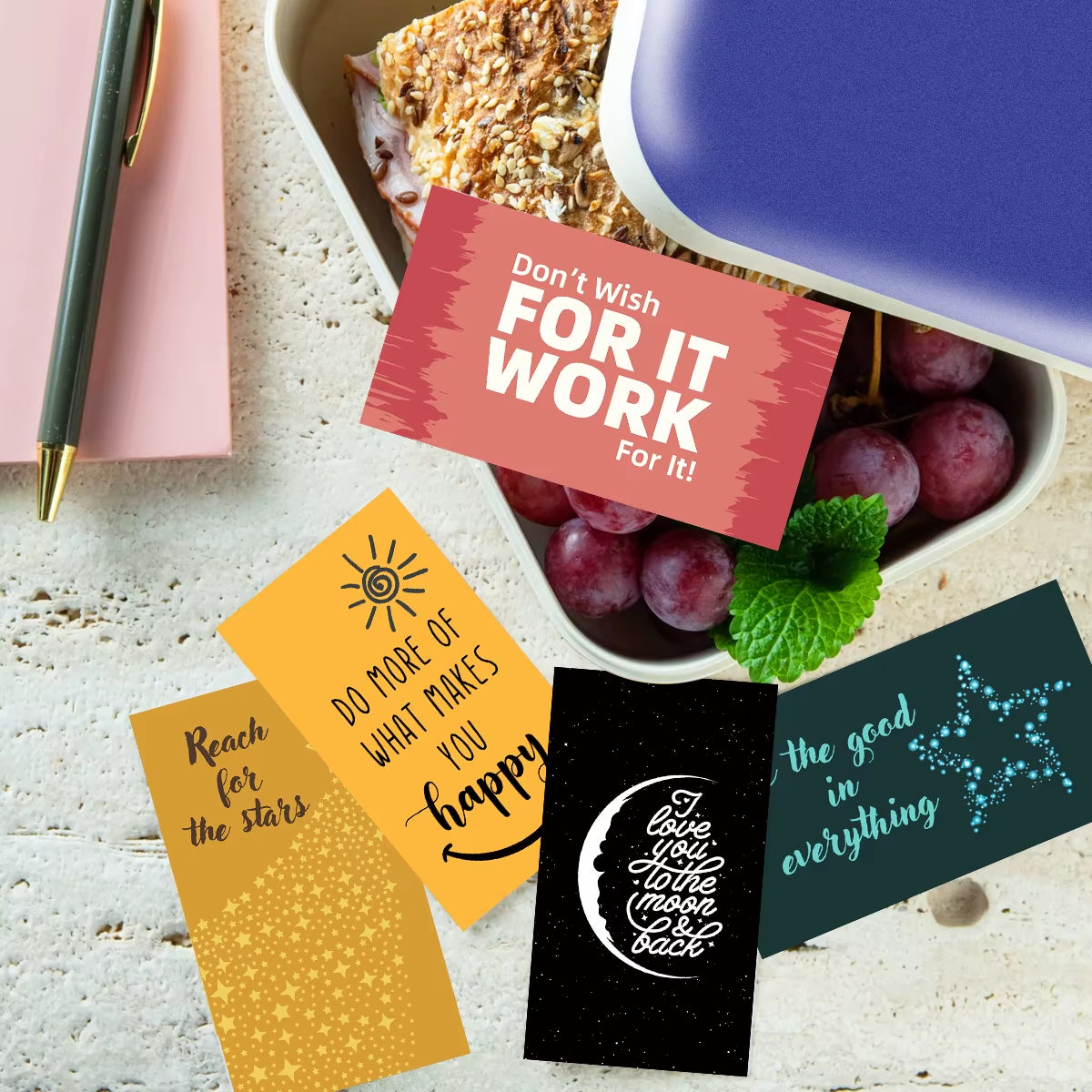 60 Mini Affirmation Cards – Daily Positive Quotes for Mindfulness, Motivation & Encouragement