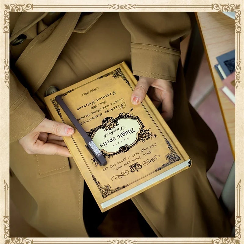 Magic Spell Book – 160-Page Lined Grimoire for Spells, Rituals, Potions & Witchcraft Notes | Pentacle Cover