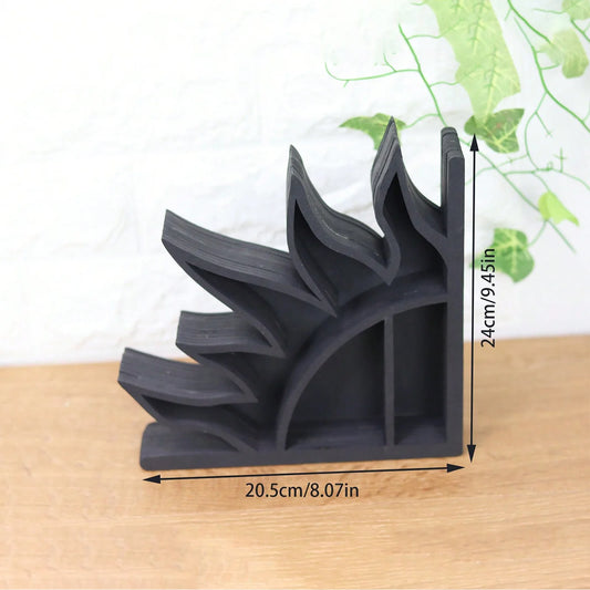 Sun & Moon Crystal Shelf Bookends – Boho Home Decor for Crystals, Books & Altars