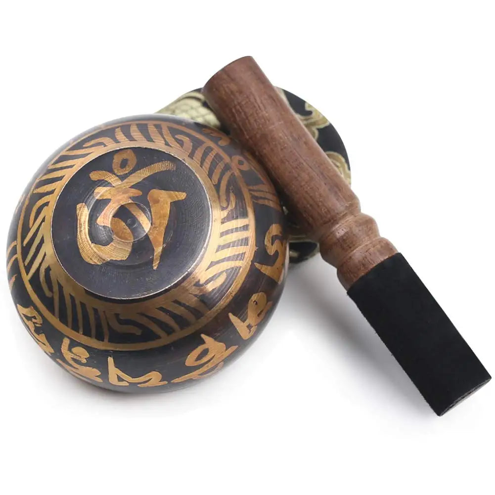 Tibetan Lotus Singing Bowl Set – 3.3" Chakra Healing Sound Bowl for Meditation, Yoga & Mindfulness