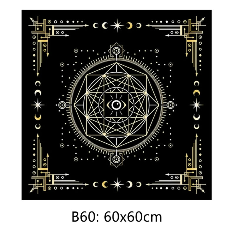 Tree of Life Altar Cloth - Flannel Tarot & Oracle Reading Mat for Witchcraft, Pendulum and Ritual Decor