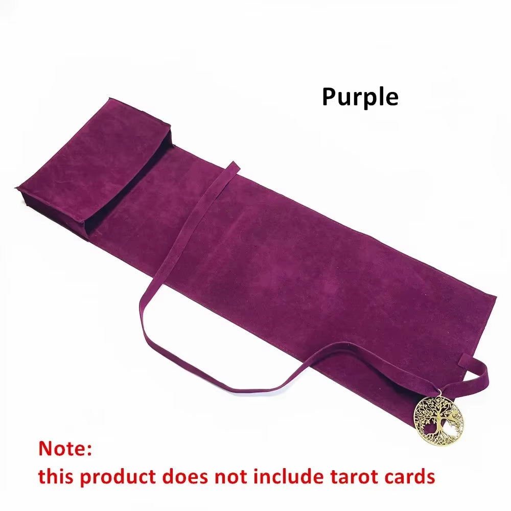 Colorful Tarot Card Pouch – Soft Flannel Storage Bag for Divination Tools, Crystals, Dice & Jewelry