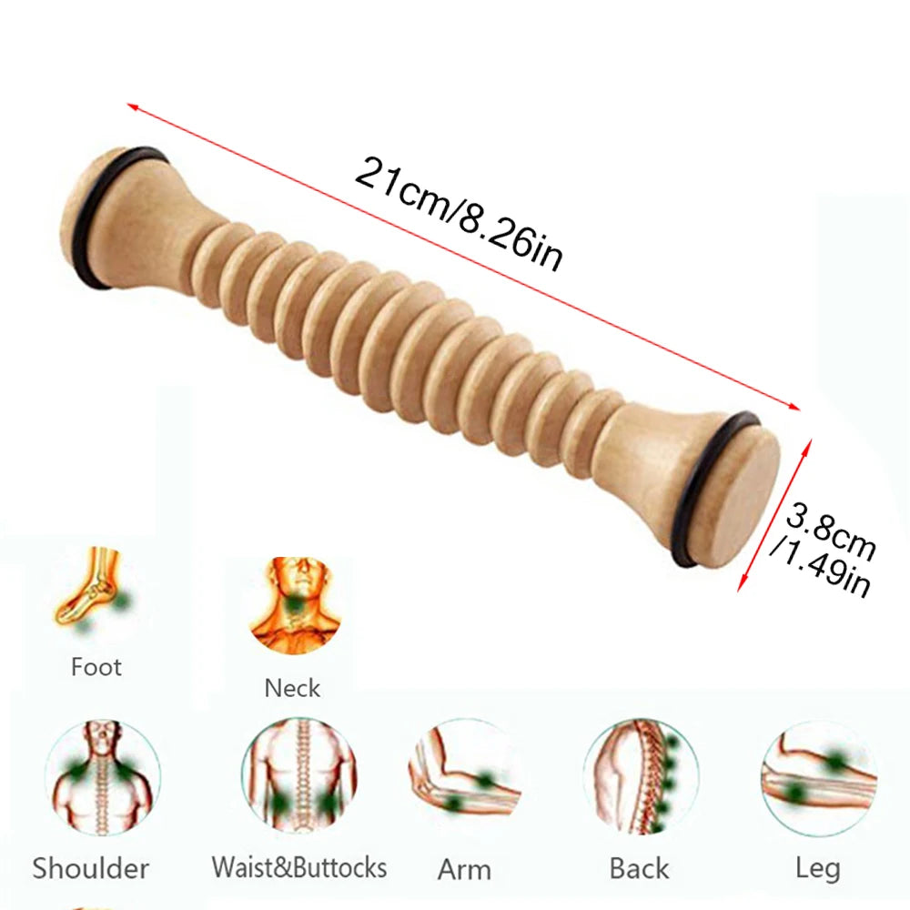 Wooden Foot Roller – Reflexology Massager for Muscle Relief & Circulation Boost