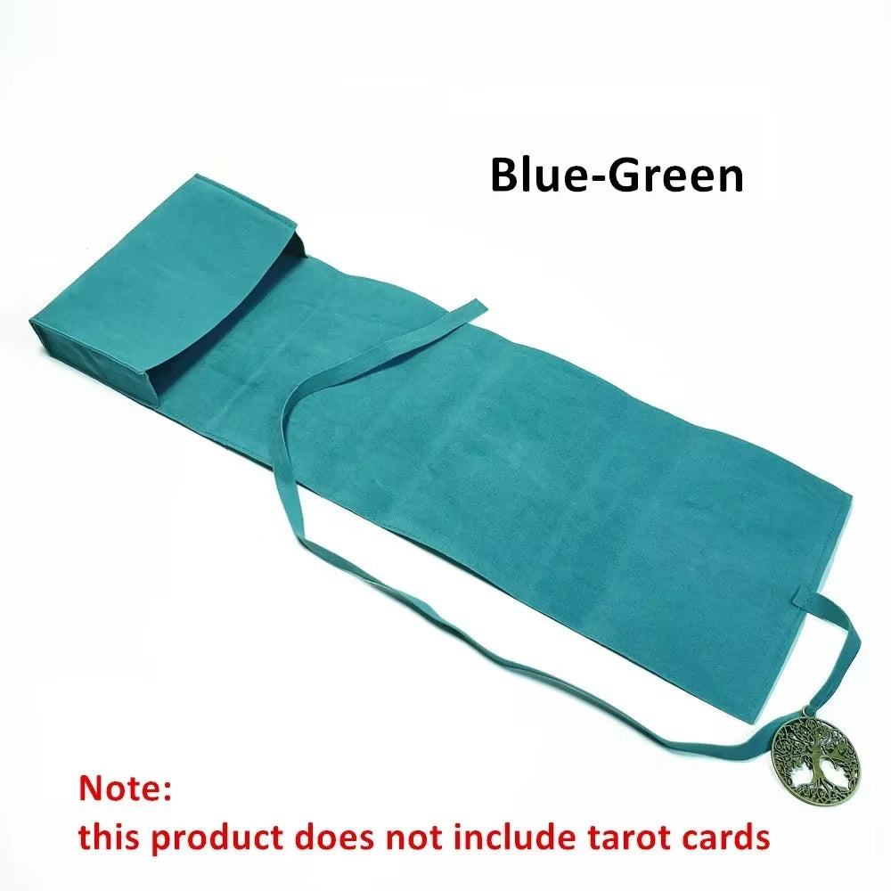 Colorful Tarot Card Pouch – Soft Flannel Storage Bag for Divination Tools, Crystals, Dice & Jewelry