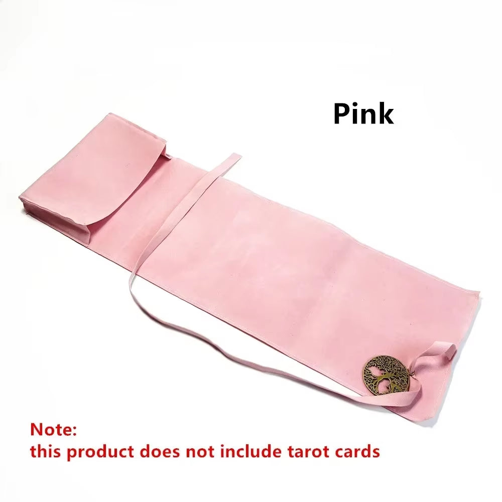 Colorful Tarot Card Pouch – Soft Flannel Storage Bag for Divination Tools, Crystals, Dice & Jewelry