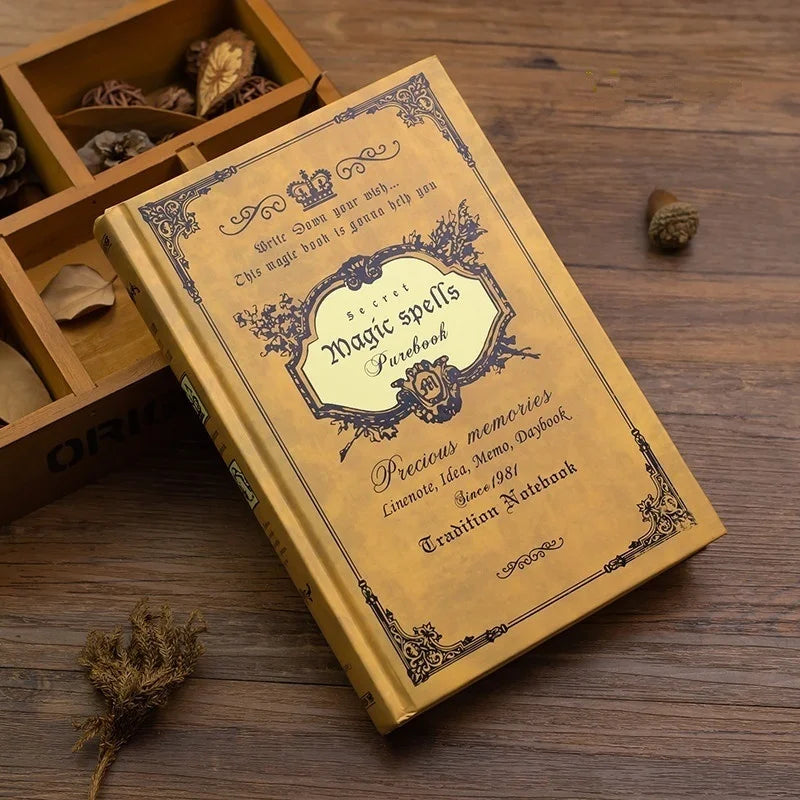 Magic Spell Book – 160-Page Lined Grimoire for Spells, Rituals, Potions & Witchcraft Notes | Pentacle Cover