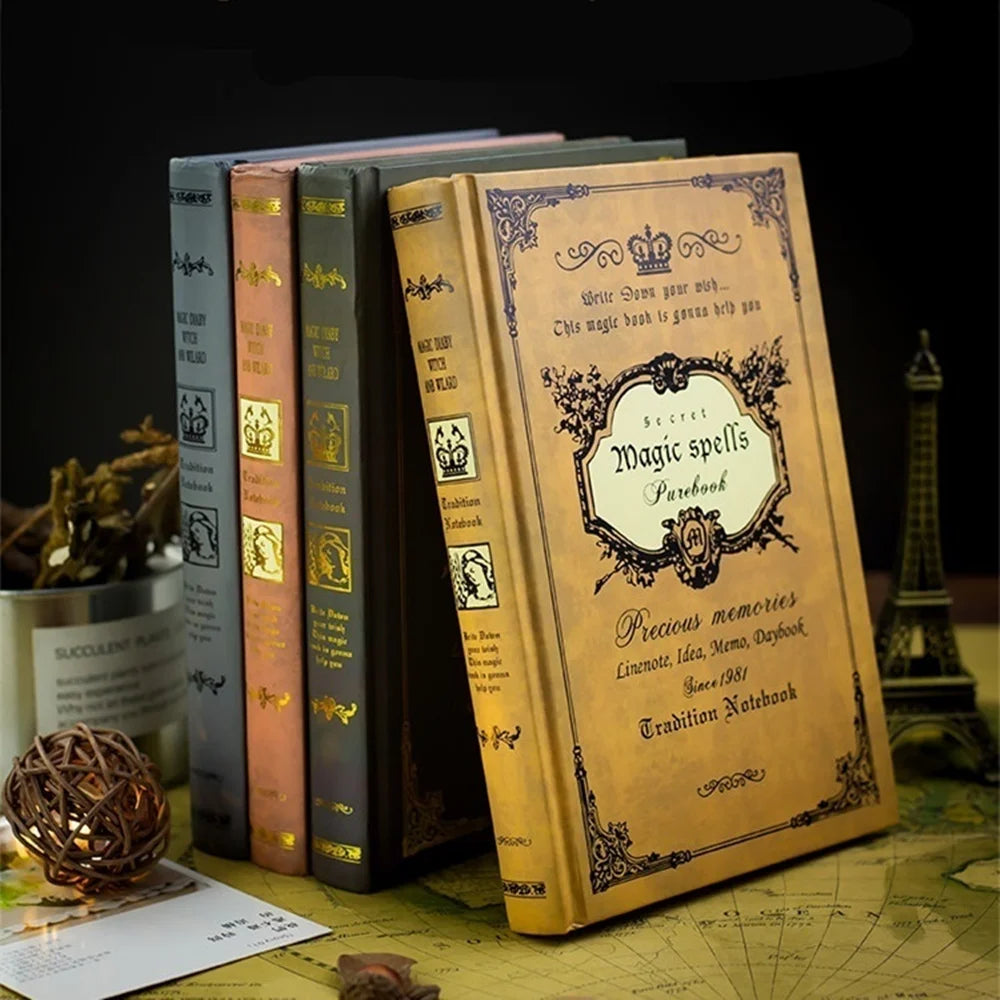 Magic Spell Book – 160-Page Lined Grimoire for Spells, Rituals, Potions & Witchcraft Notes | Pentacle Cover