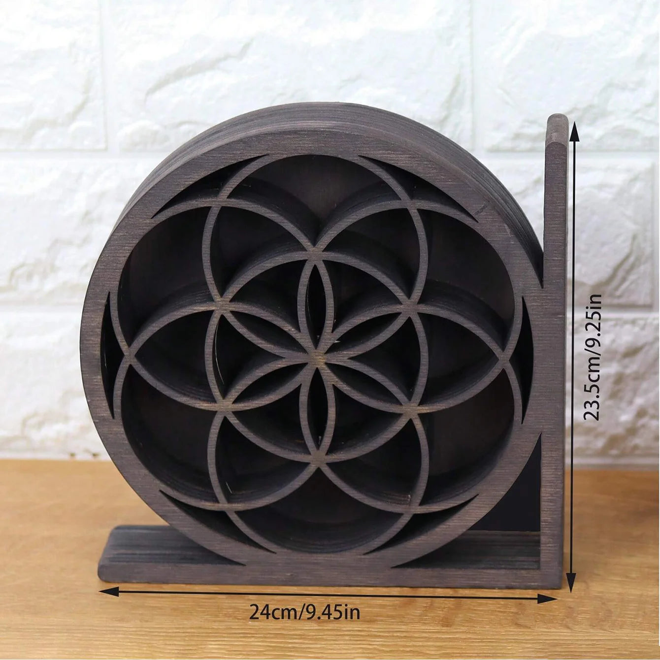 Sun & Moon Crystal Shelf Bookends – Boho Home Decor for Crystals, Books & Altars