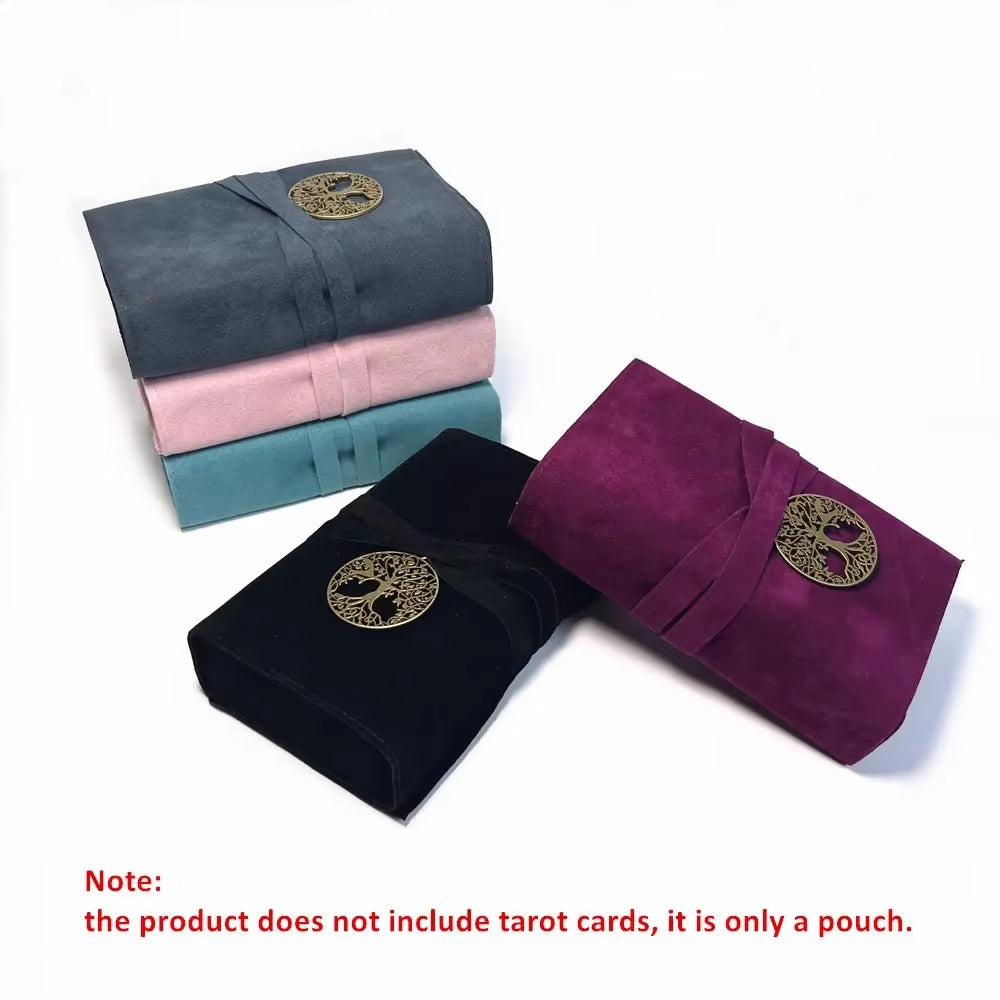 Colorful Tarot Card Pouch – Soft Flannel Storage Bag for Divination Tools, Crystals, Dice & Jewelry