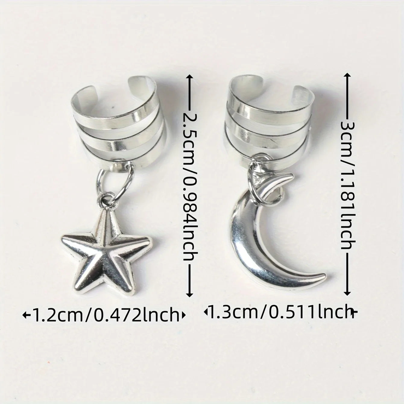 10pcs Celestial Hair Rings – Star & Moon Braid Charms for Boho Braids, Locs & Festival Hair Magic