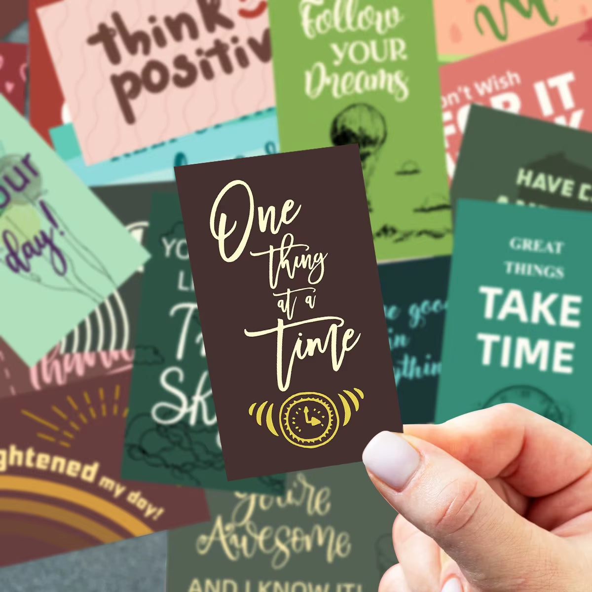 60 Mini Affirmation Cards – Daily Positive Quotes for Mindfulness, Motivation & Encouragement