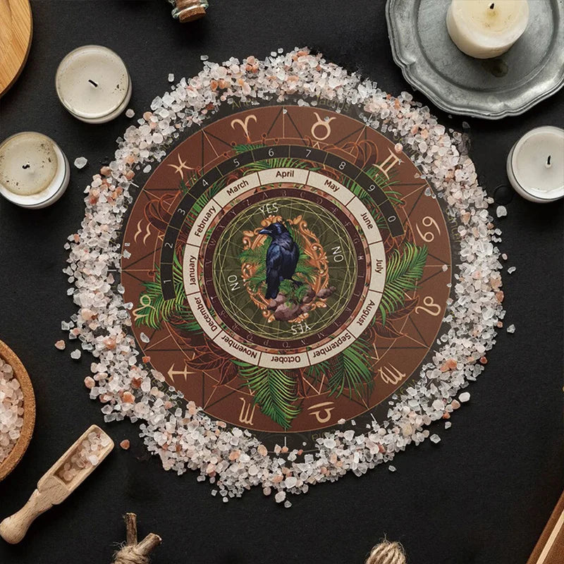 22cm Animal Pendulum Board – Divination Mat for Tarot, Runes & Ritual Altar Work